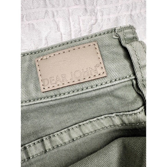 Dear John Ava Denim Shorts Olive Green Size 27 EXCELLENT CONDITION - Picture 10 of 11